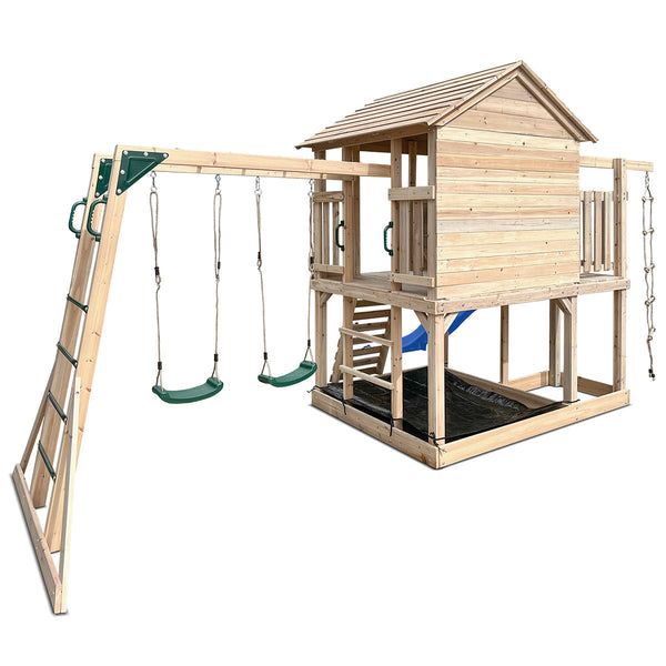 Lifespan Kids Kingston Cubby House with 2.2m Slide (Blue) Awezingly