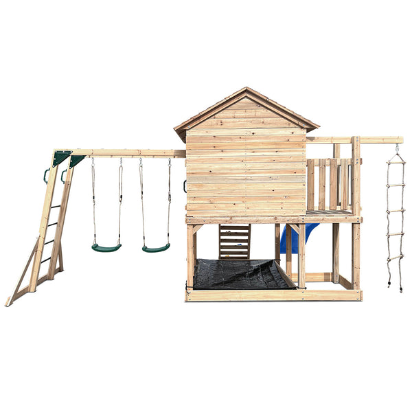 Lifespan Kids Kingston Cubby House with 2.2m Slide (Blue) Awezingly