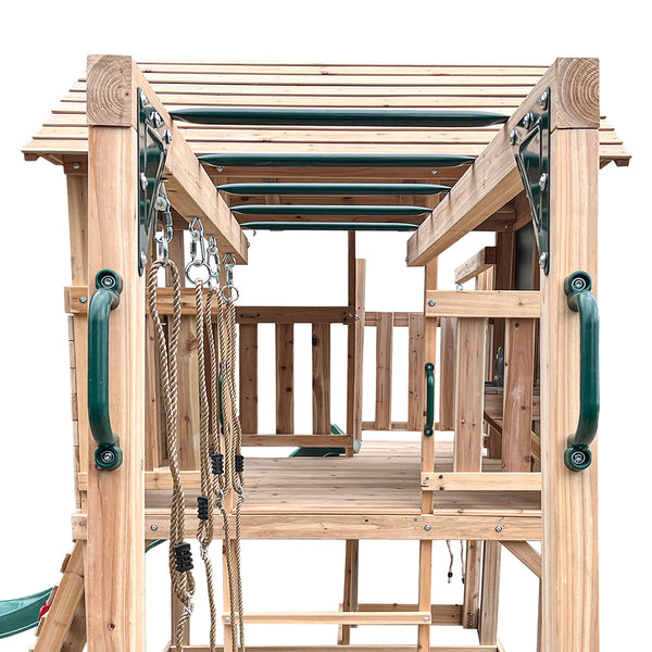 Lifespan Kids Kingston Cubby House with 2.2m Slide (Green) Awezingly