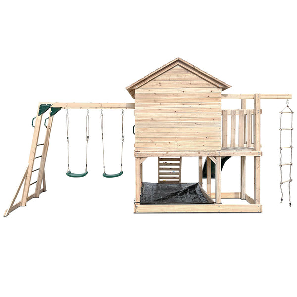 Lifespan Kids Kingston Cubby House with 2.2m Green Slide Lifespan