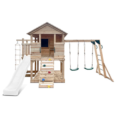Lifespan Kids Kingston Cubby House with 2.2m Slide (White)