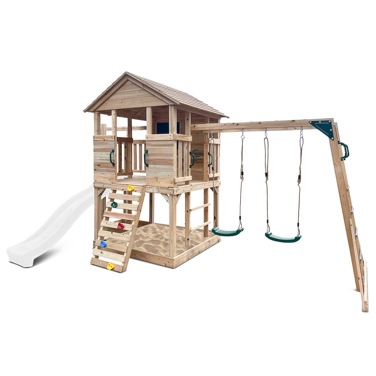 Lifespan Kids Kingston Cubby House with 2.2m Slide (White) Awezingly