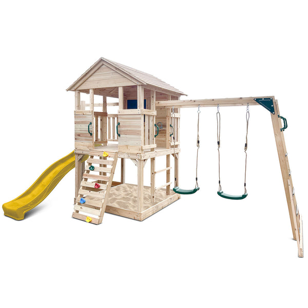 Lifespan Kids Kingston Cubby House with 2.2m Yellow Slide Lifespan