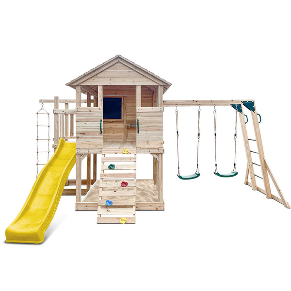 Lifespan Kids Kingston Cubby House with 2.2m Yellow Slide Lifespan