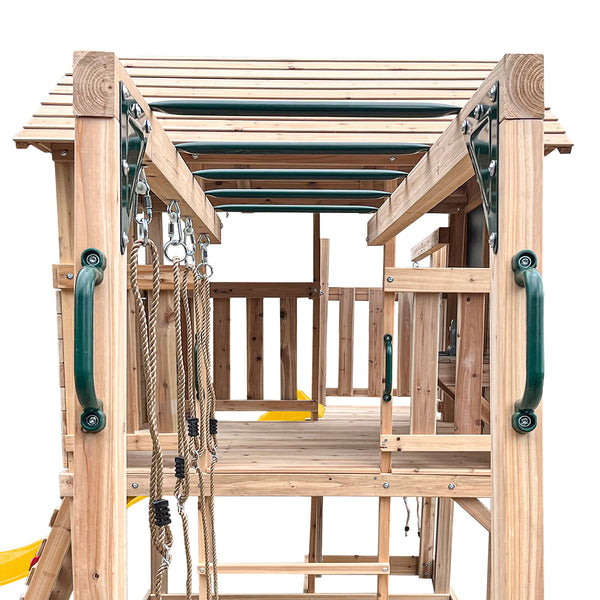 Lifespan Kids Kingston Cubby House with 2.2m Slide (Yellow) Awezingly