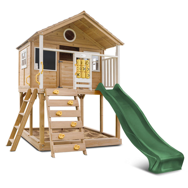 Lifespan Kids Warrigal Cubby House with 2.2m Slide (Green) Awezingly