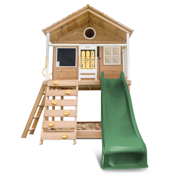 Lifespan Kids Warrigal Cubby House with 2.2m Slide (Green) Awezingly