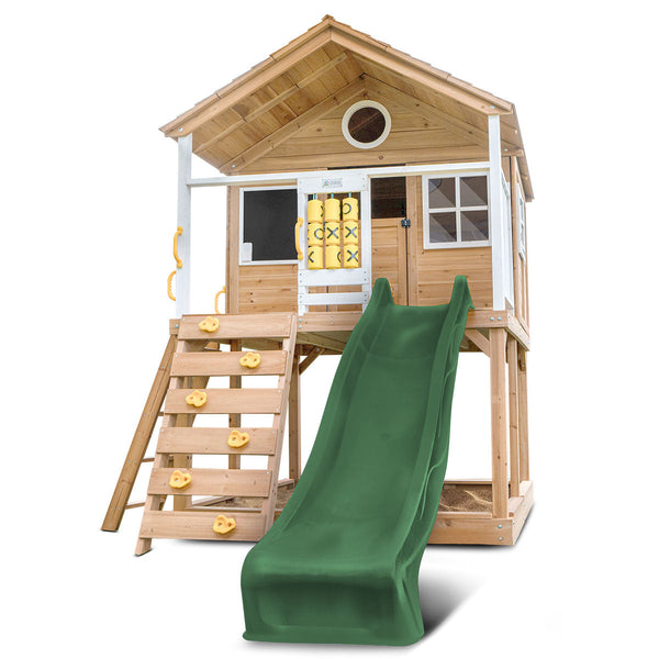 Lifespan Kids Warrigal Cubby House with 2.2m Slide (Green) Awezingly