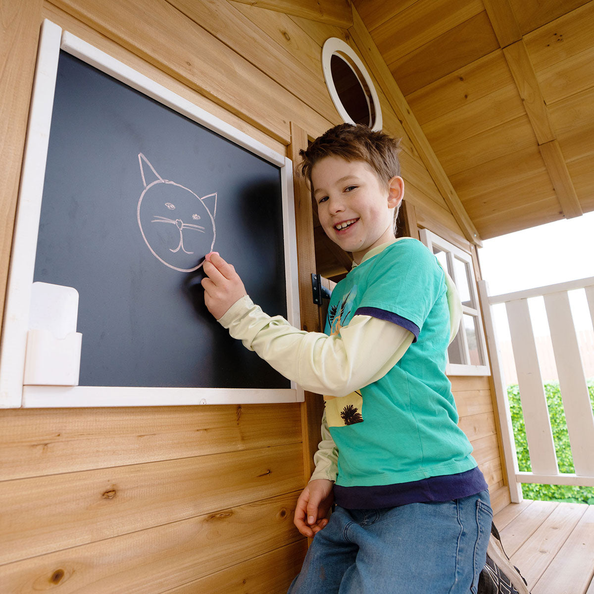 Lifespan Kids Warrigal Cubby House with 2.2m Slide (Pastel Blue) Awezingly