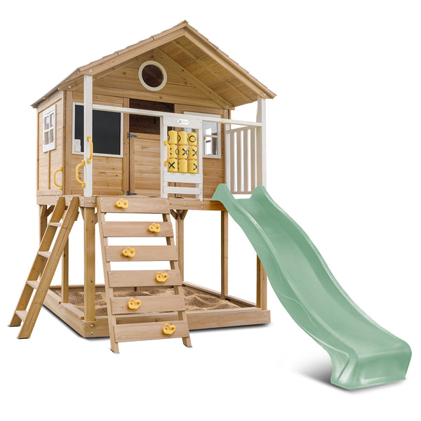 Lifespan Kids Warrigal Cubby House with 2.2m Slide (Pastel Green) Awezingly