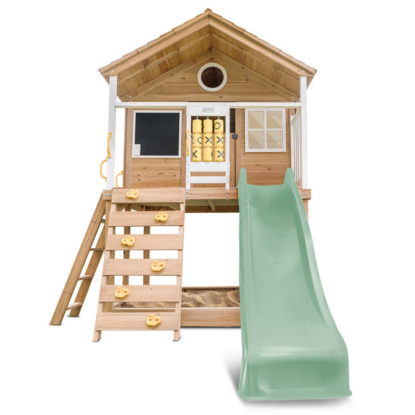 Lifespan Kids Warrigal Cubby House with 2.2m Slide (Pastel Green) Awezingly