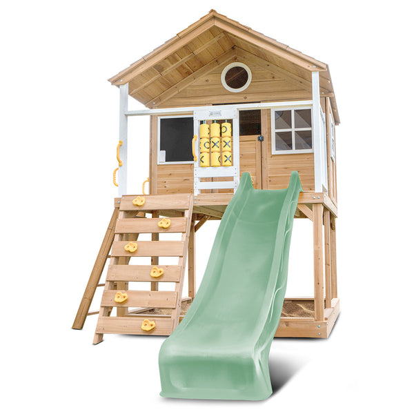 Lifespan Kids Warrigal Cubby House with 2.2m Slide (Pastel Green) Awezingly