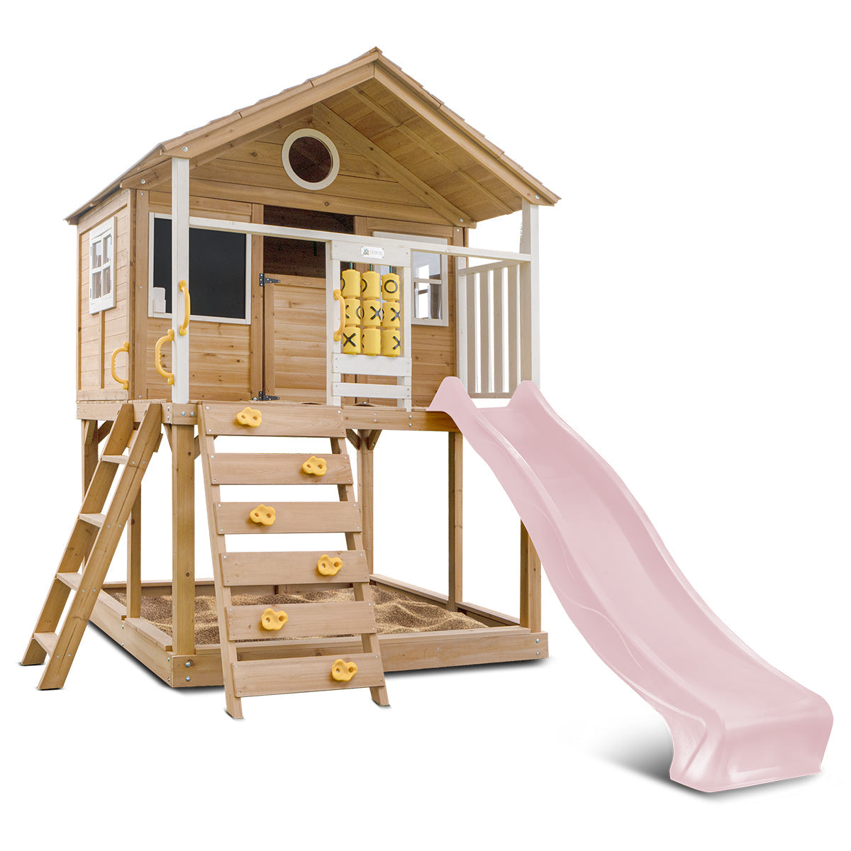 Lifespan Kids Warrigal Cubby House with 2.2m Slide (Pastel Pink) Awezingly
