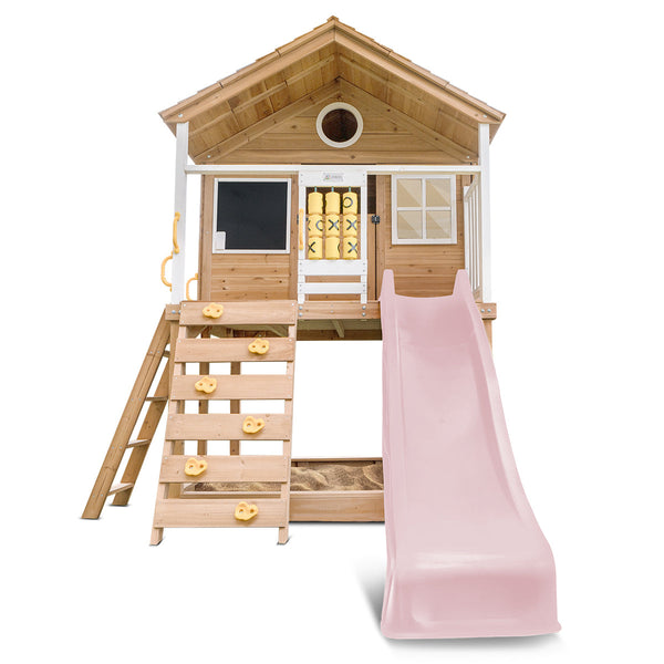 Lifespan Kids Warrigal Cubby House with 2.2m Slide (Pastel Pink) Awezingly
