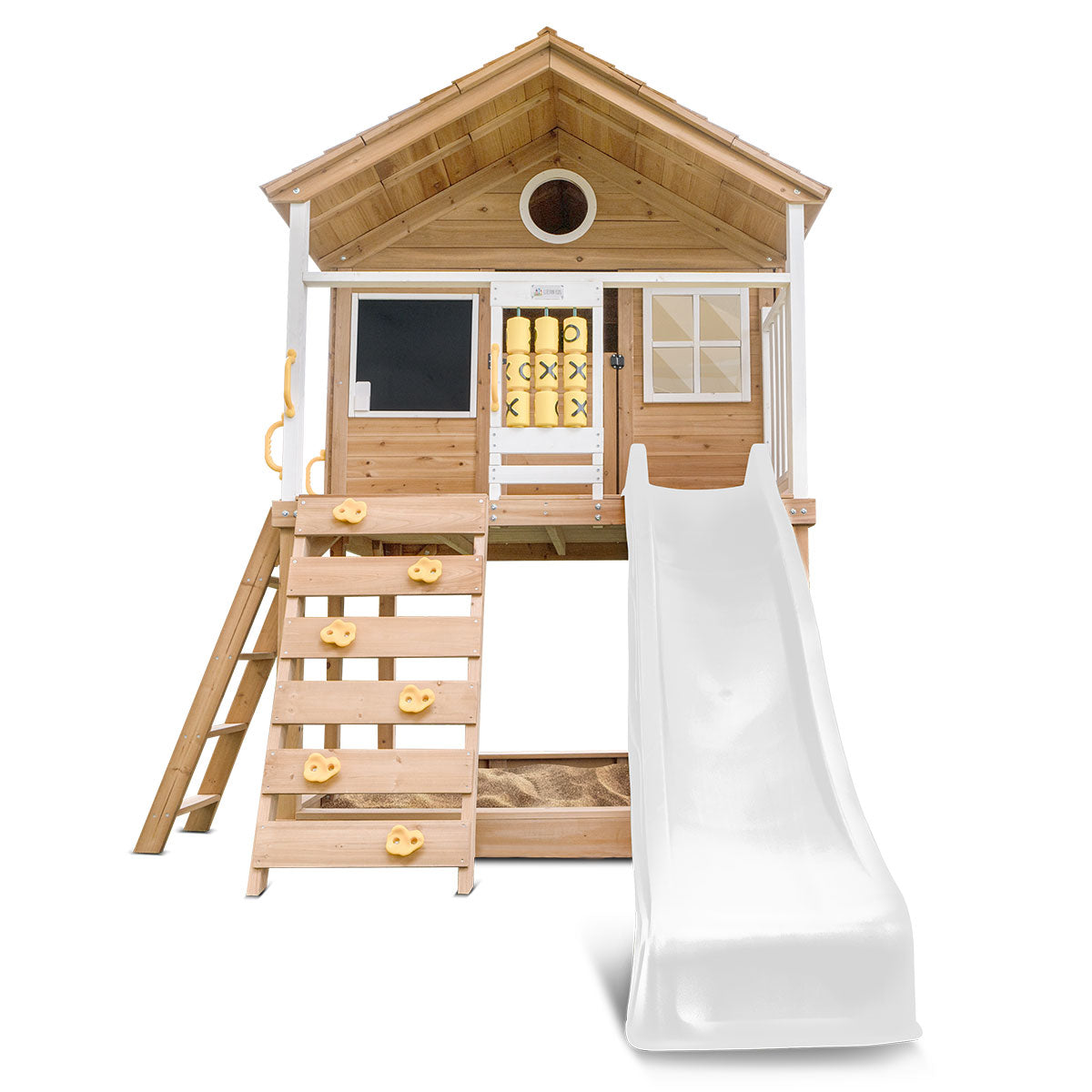 Lifespan Kids Warrigal Cubby House with 2.2m Slide (White) Awezingly