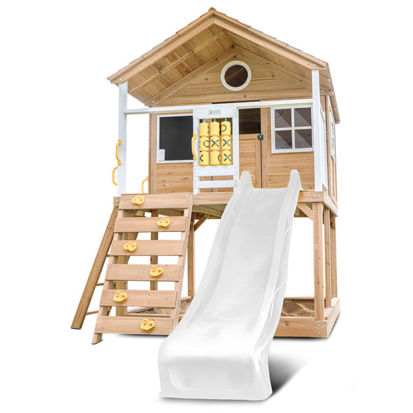 Lifespan Kids Warrigal Cubby House with 2.2m Slide (White) Awezingly