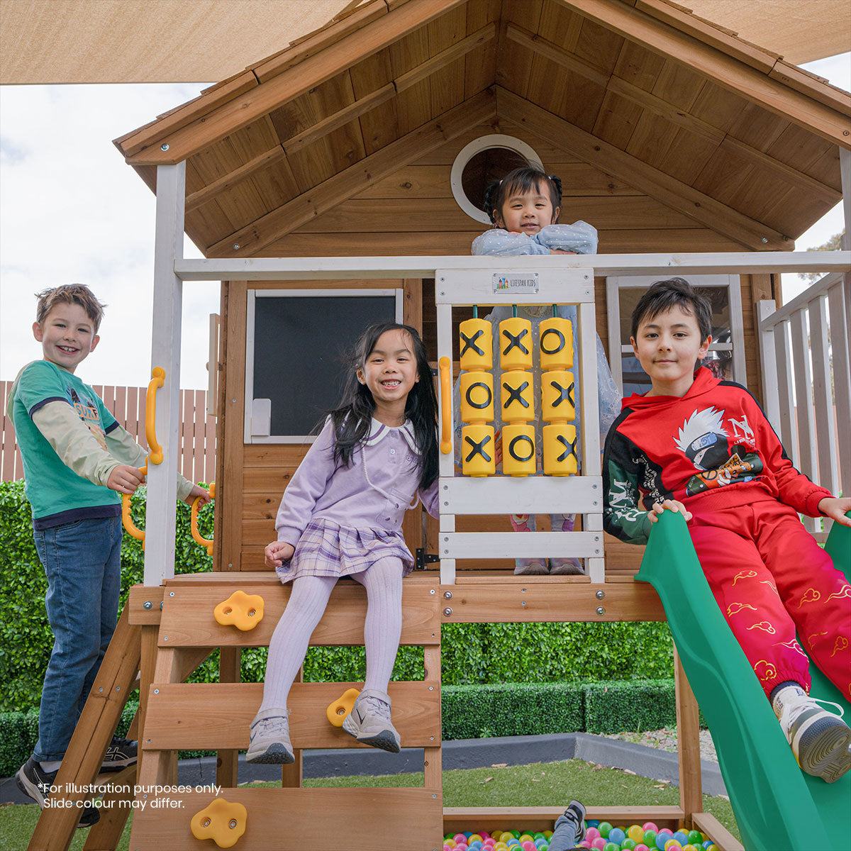 Lifespan Kids Warrigal Cubby House with 2.2m Slide (Yellow) Awezingly