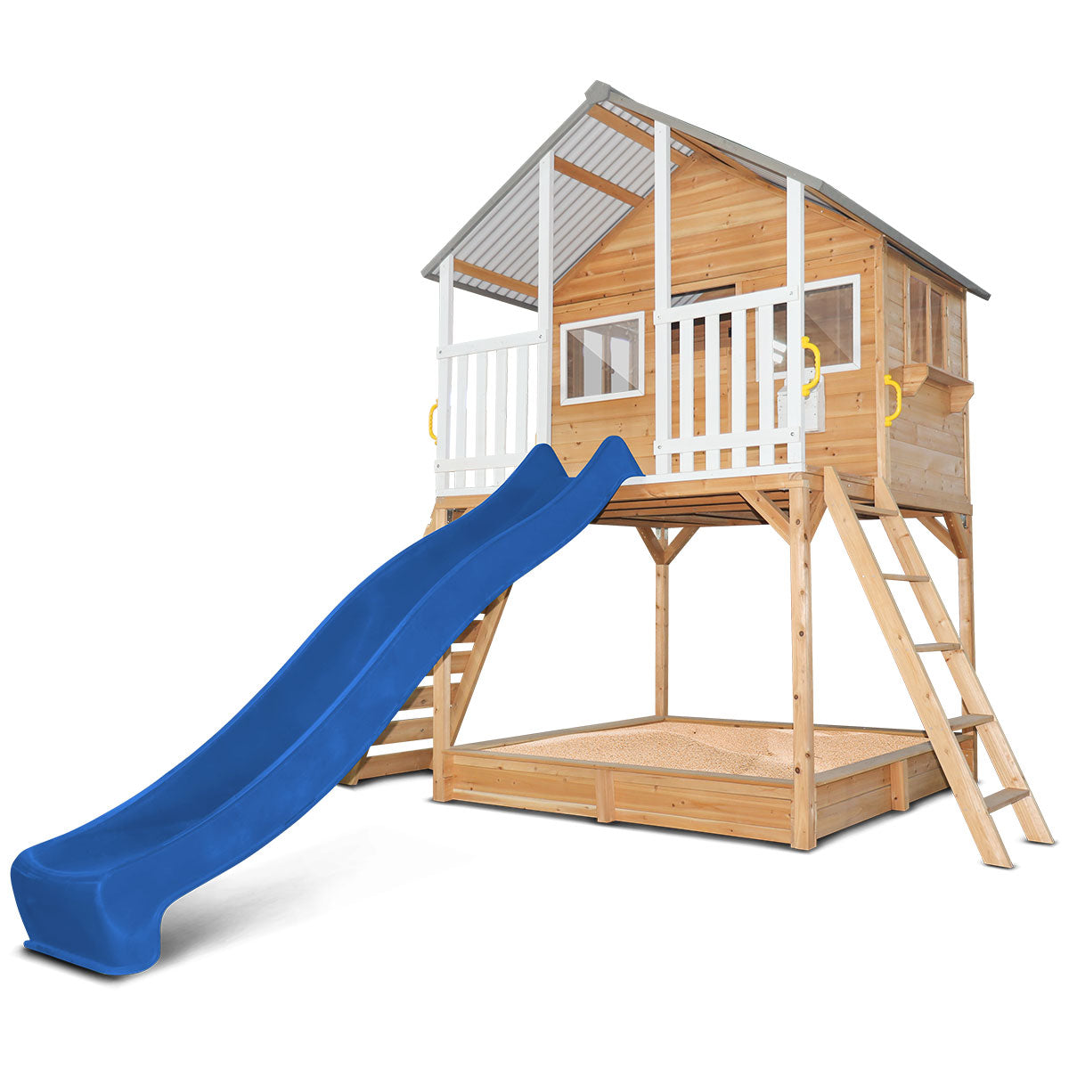 Lifespan Kids Winchester Cubby House (Elevated 1.2m) with 2.2m Slide (Blue) Awezingly