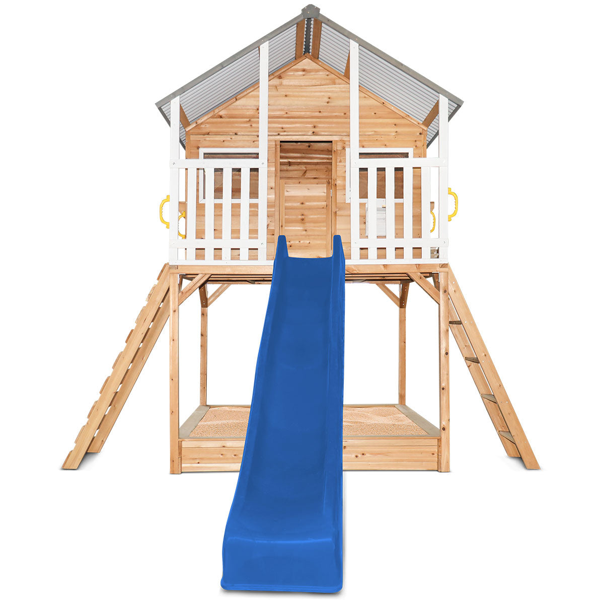 Lifespan Kids Winchester Cubby House (Elevated 1.2m) with 2.2m Slide (Blue) Awezingly