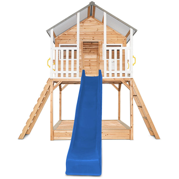 Lifespan Kids Winchester Cubby House (Elevated 1.2m) with 2.2m Slide (Blue) Awezingly