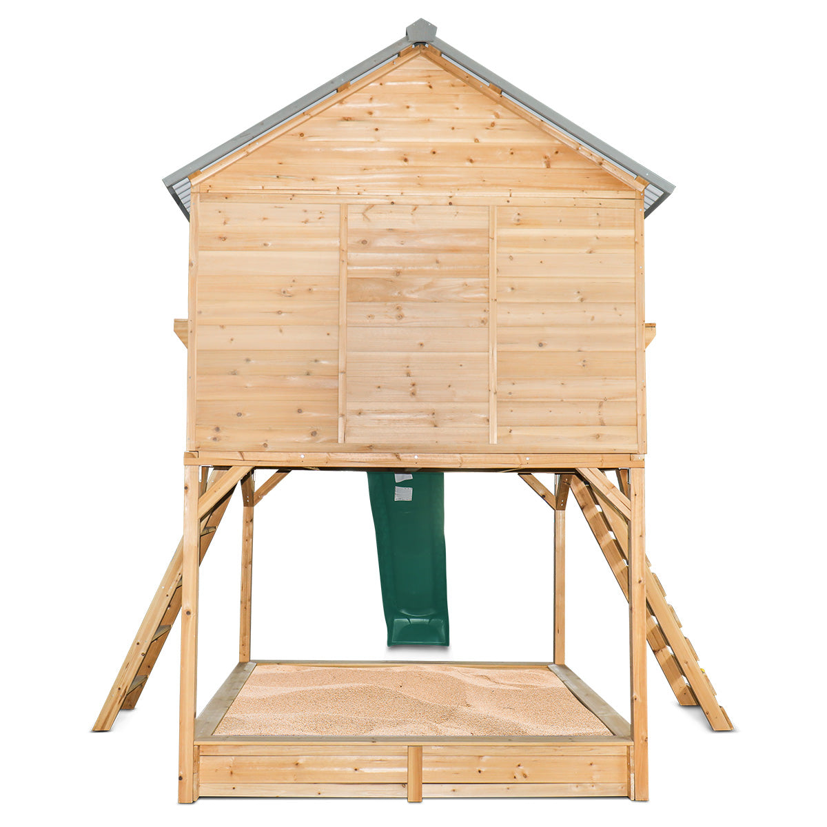 Lifespan Kids Winchester Cubby House with Elevation Platform and Green Slide Lifespan