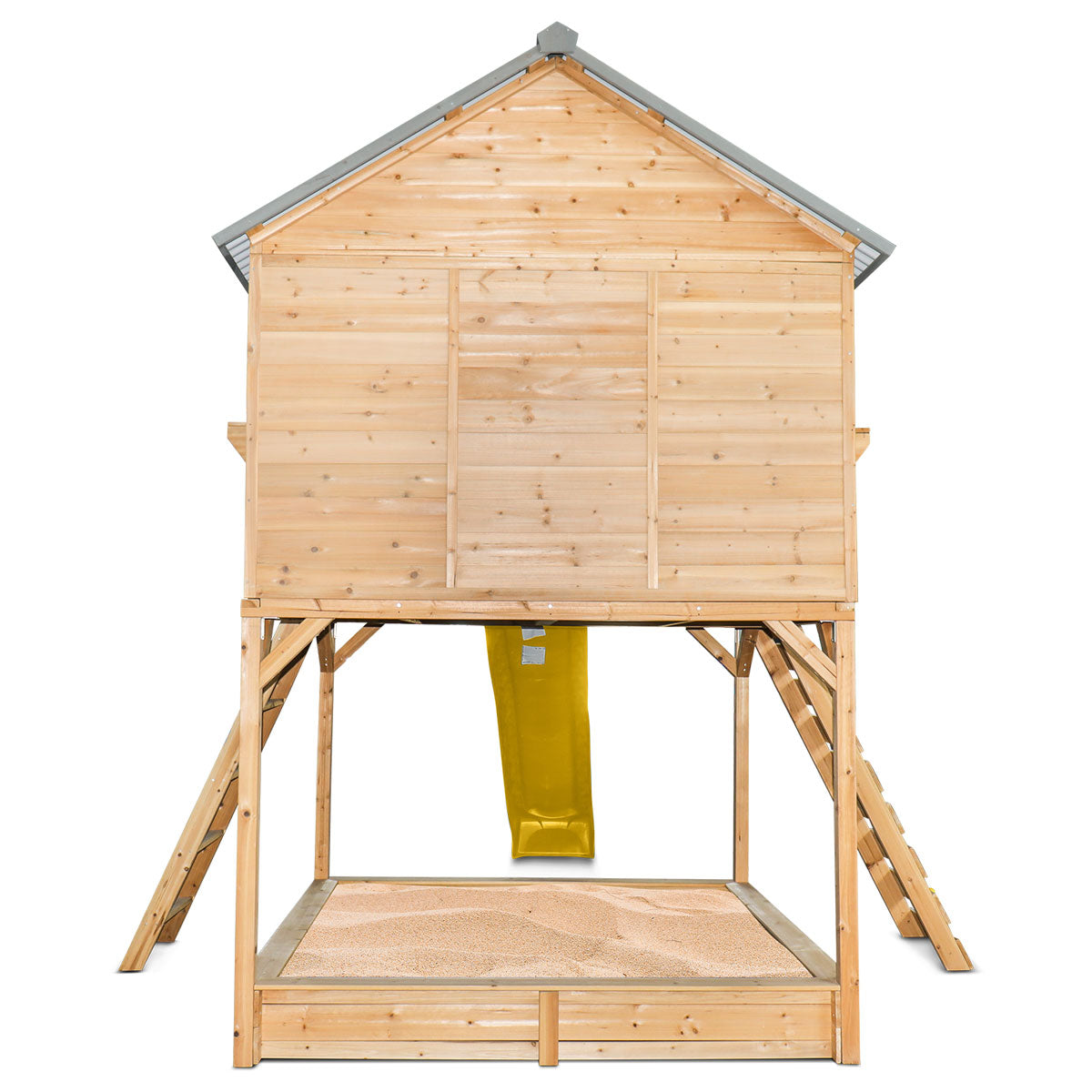 Lifespan Kids Winchester Cubby House with Elevation Platform and Yellow Slide Lifespan
