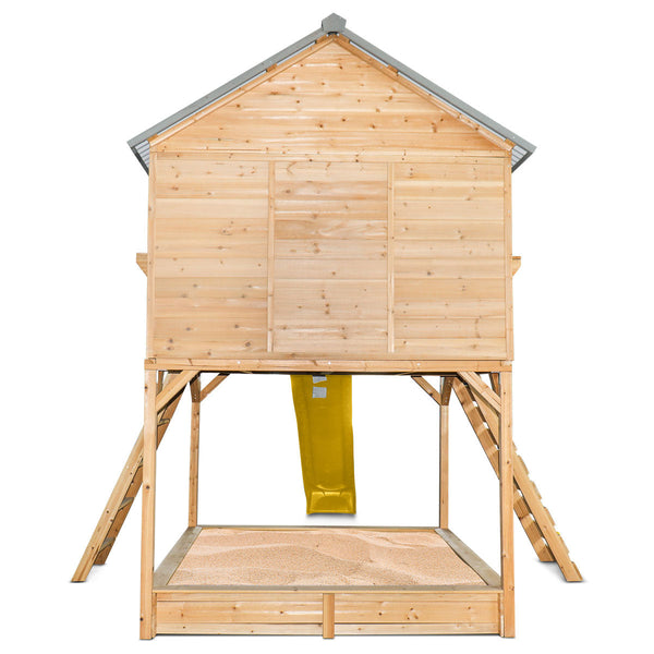 Lifespan Kids Winchester Cubby House with Elevation Platform and Yellow Slide Lifespan
