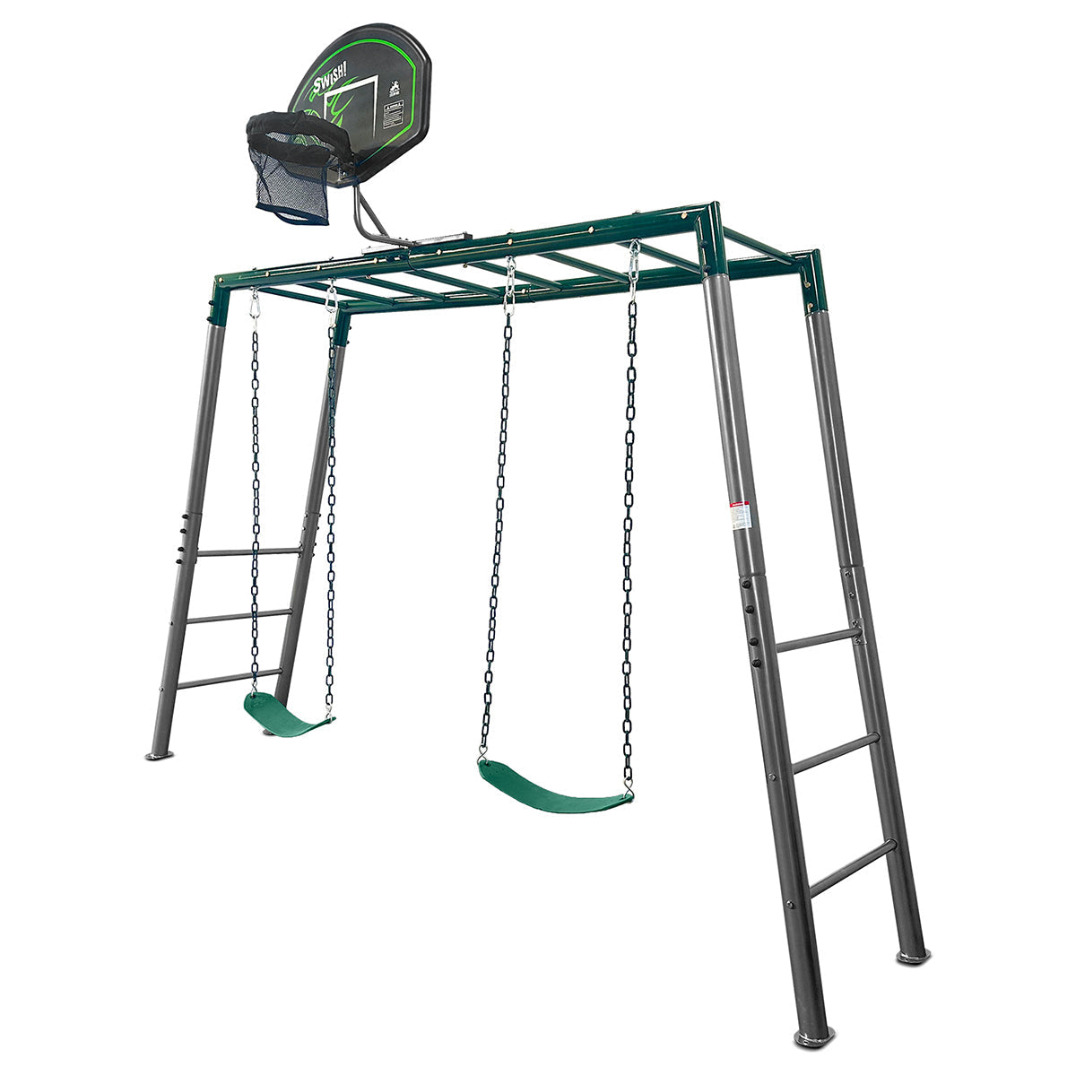 Lifespan Kids Stanley Heavy Duty Monkey Bars with Anchor Kit and Basketball Ring Awezingly