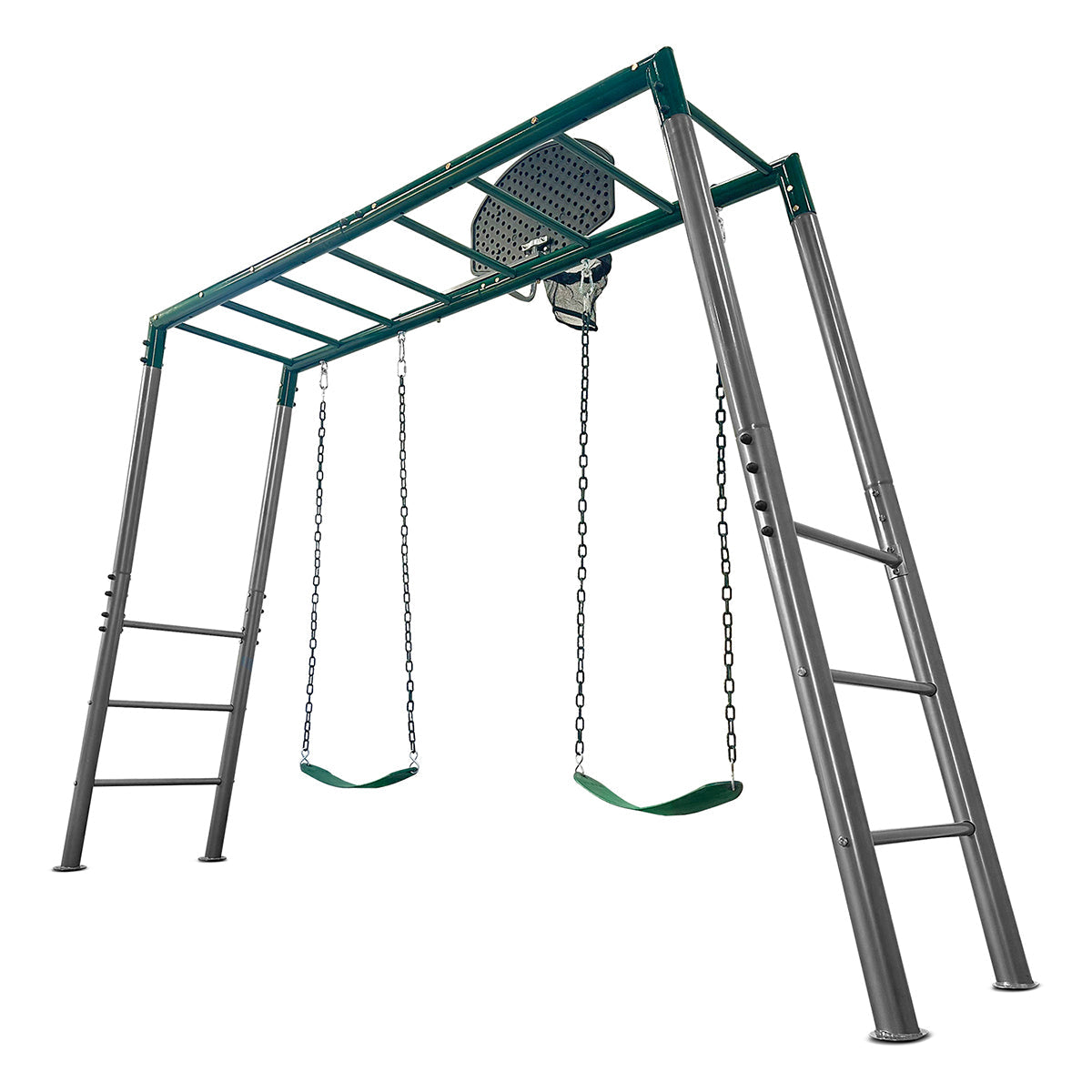 Lifespan Kids Stanley Heavy Duty Monkey Bars with Anchor Kit and Basketball Ring Awezingly