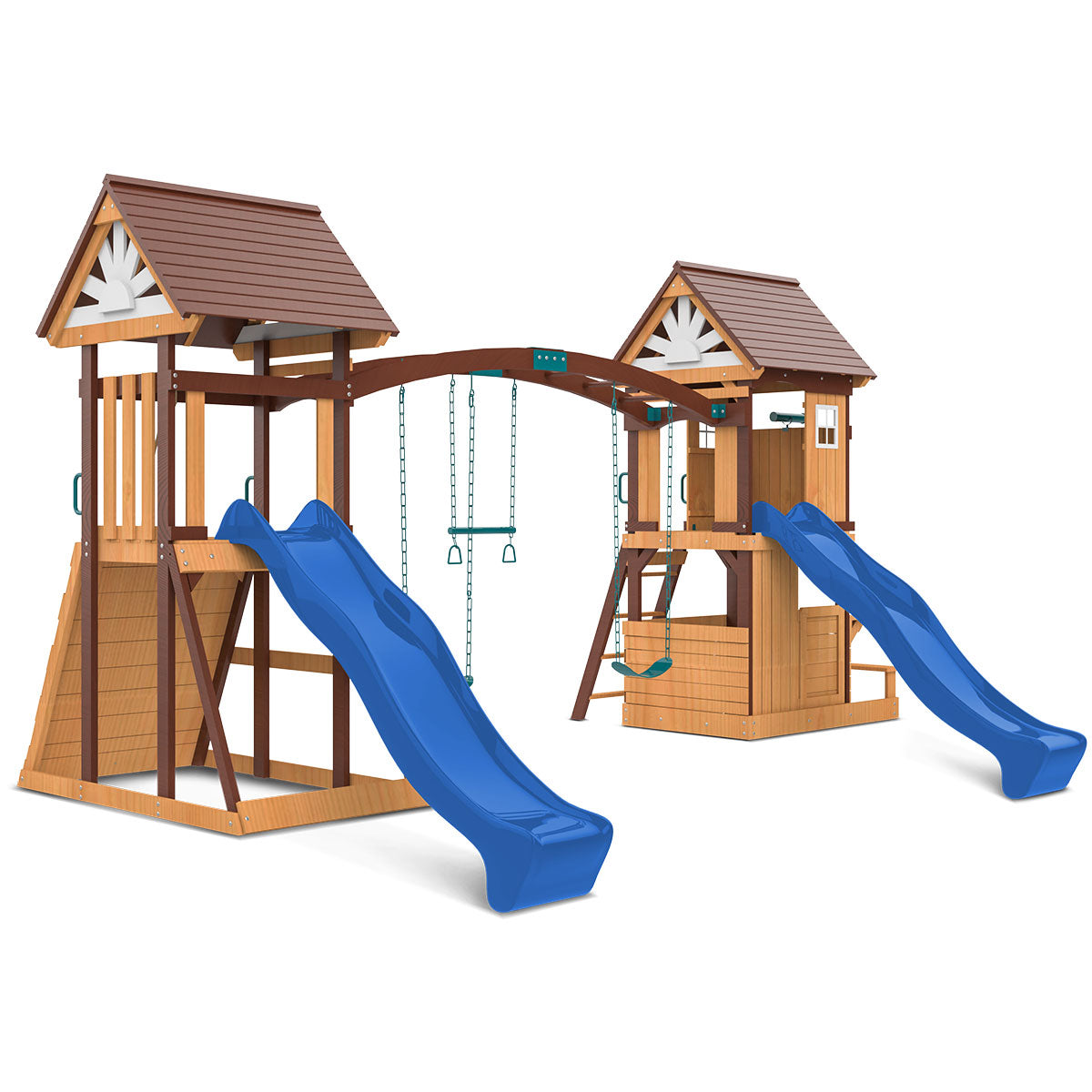 Lifespan Kids Armadale Swing Set & Play Centre with Two 2.2m Slide (Blue) Awezingly