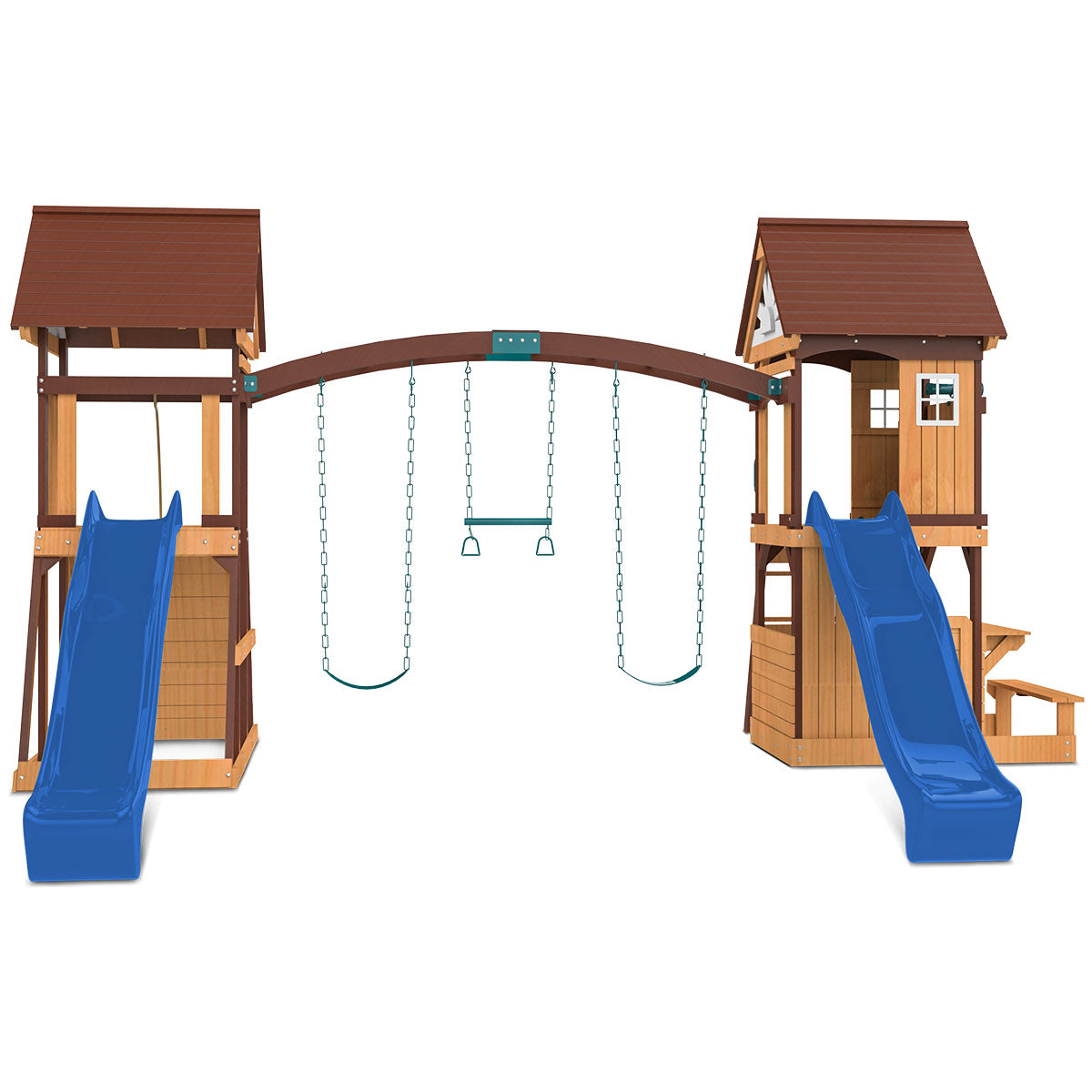 Lifespan Kids Armadale Swing Set & Play Centre with Two 2.2m Slide (Blue) Awezingly