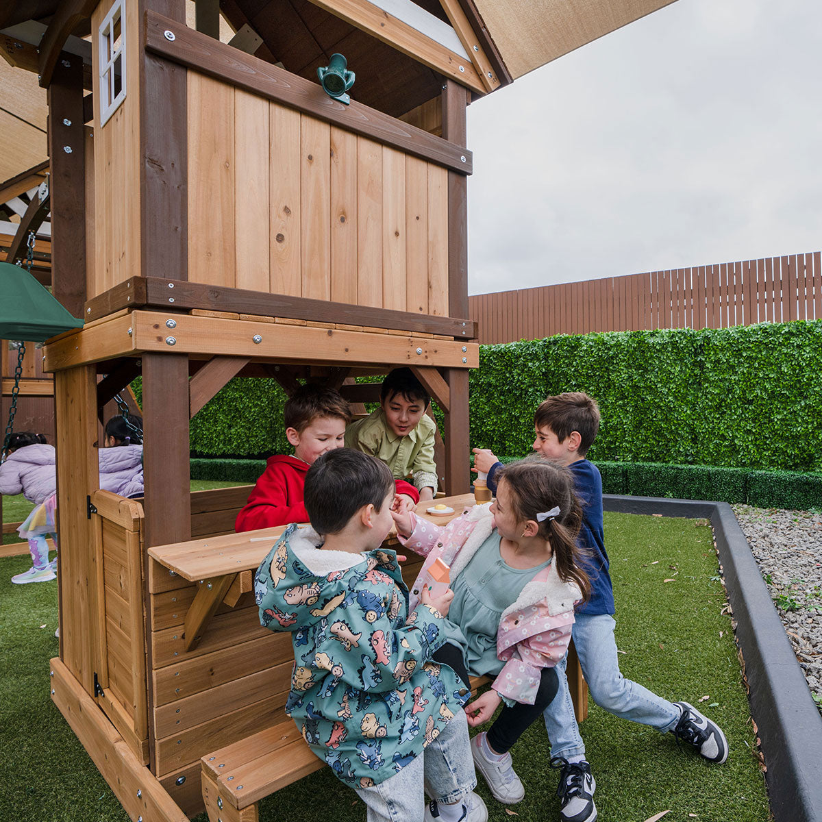 Lifespan Kids Armadale Swing Set & Play Centre with Two 2.2m Slide (Pastel Pink) Awezingly