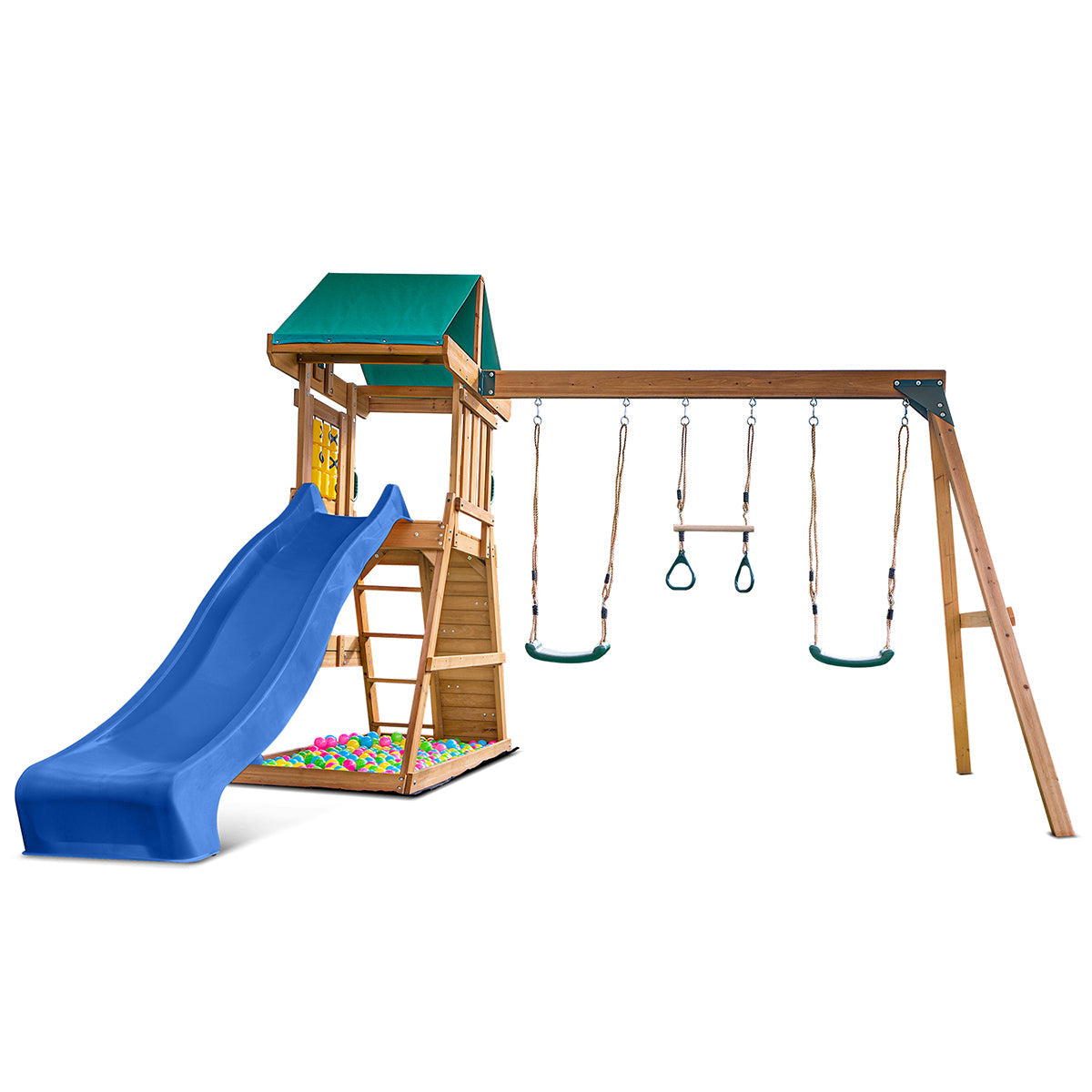 Lifespan Kids Birmingham Swing Set & Play Centre with 2.2m Slide (Blue) Awezingly