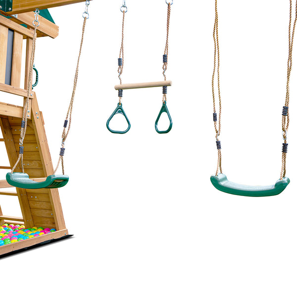 Lifespan Kids Birmingham Swing Set & Play Centre with 2.2m Slide (Green) Awezingly