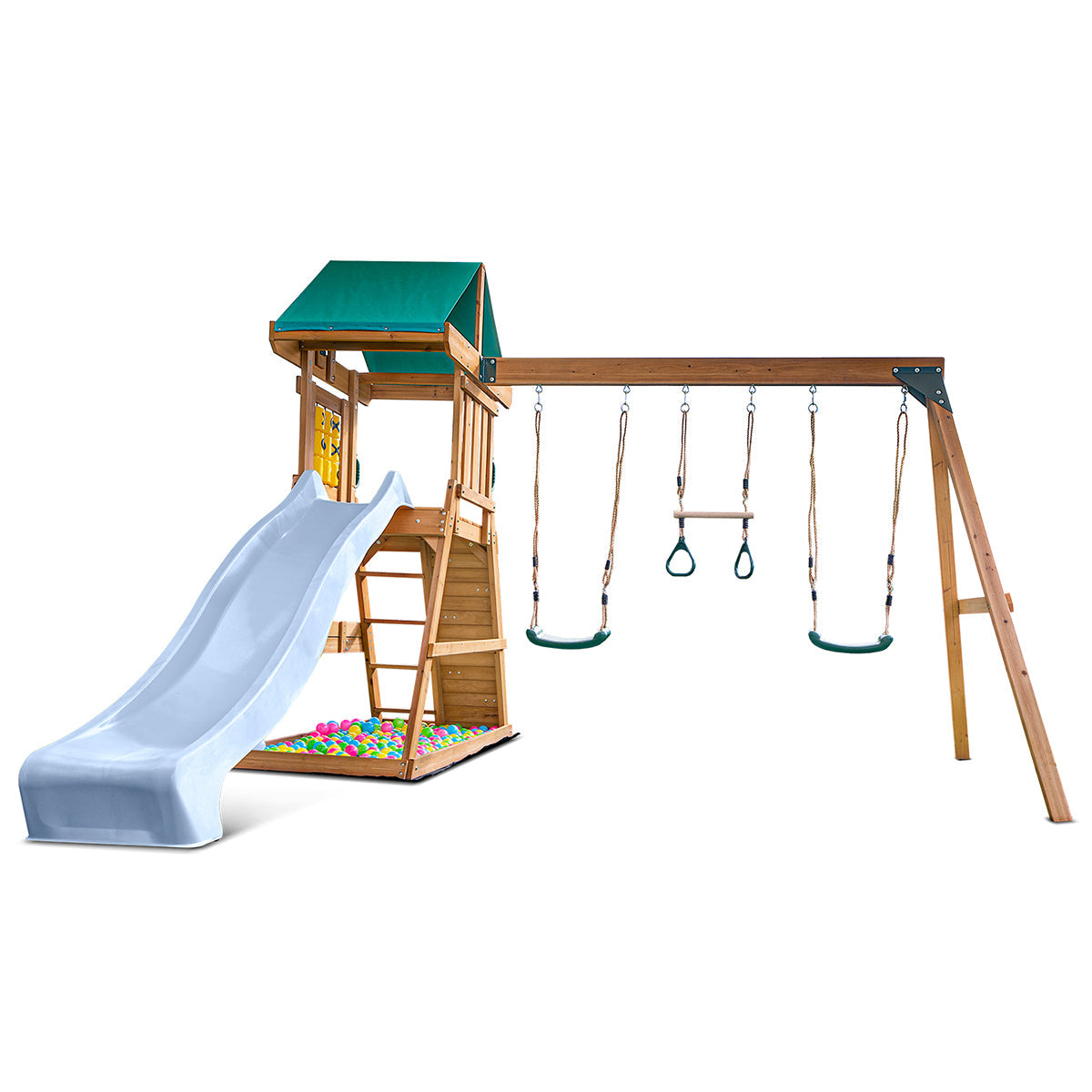 Lifespan Kids Birmingham Swing Set & Play Centre with 2.2m Slide (Pastel Blue) Awezingly