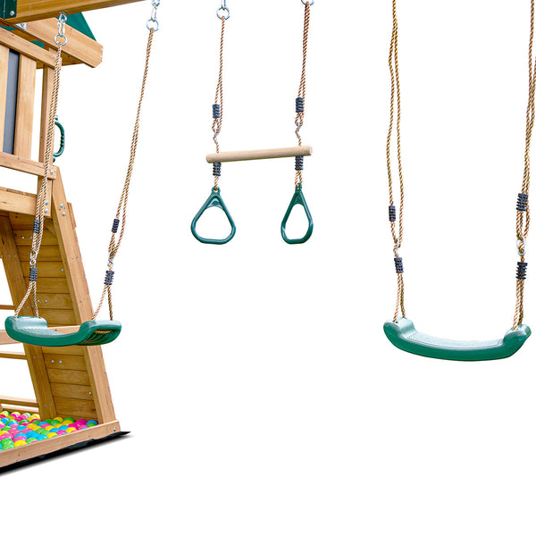 Lifespan Kids Birmingham Swing Set & Play Centre with 2.2m Slide (Pastel Green) Awezingly