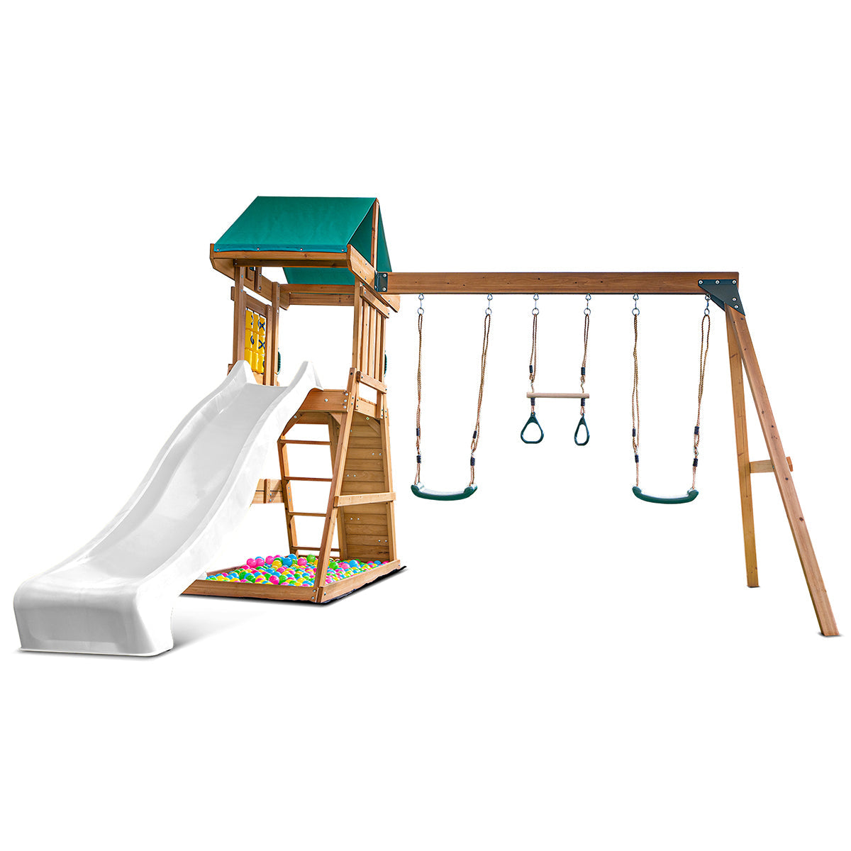 Lifespan Kids Birmingham Swing Set & Play Centre with 2.2m Slide (White) Awezingly