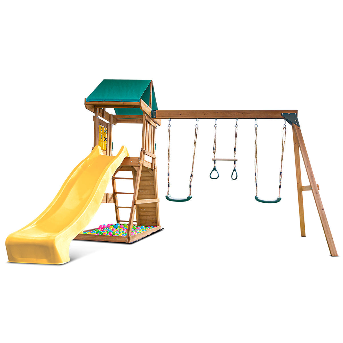 Lifespan Kids Birmingham Swing Set & Play Centre with 2.2m Slide (Yellow) Awezingly