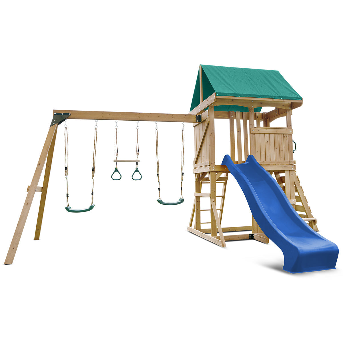 Lifespan Kids Carindale Swing Set & Play Centre with 2.2m Slide (Blue) Awezingly