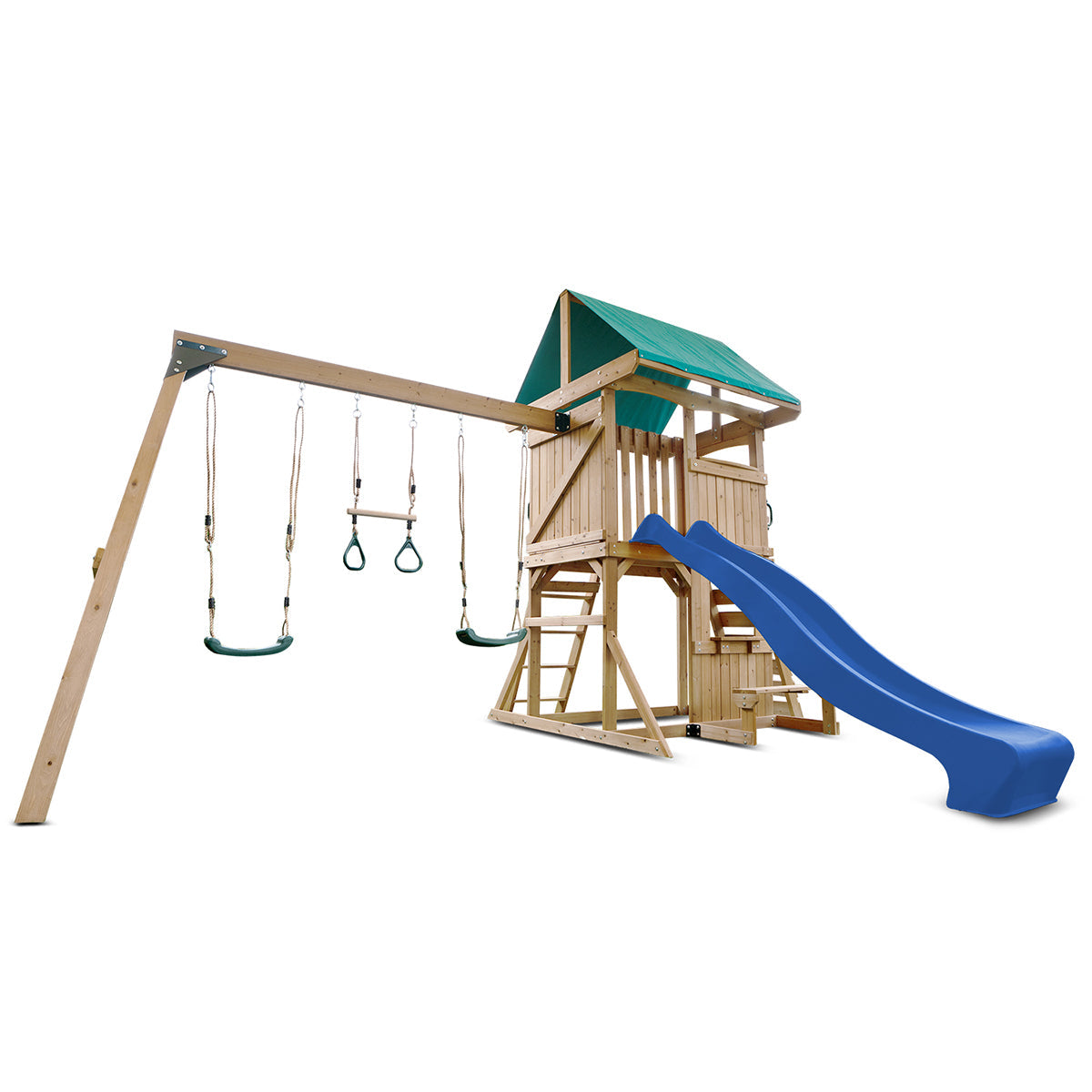 Lifespan Kids Carindale Swing Set & Play Centre with 2.2m Slide (Blue) Awezingly