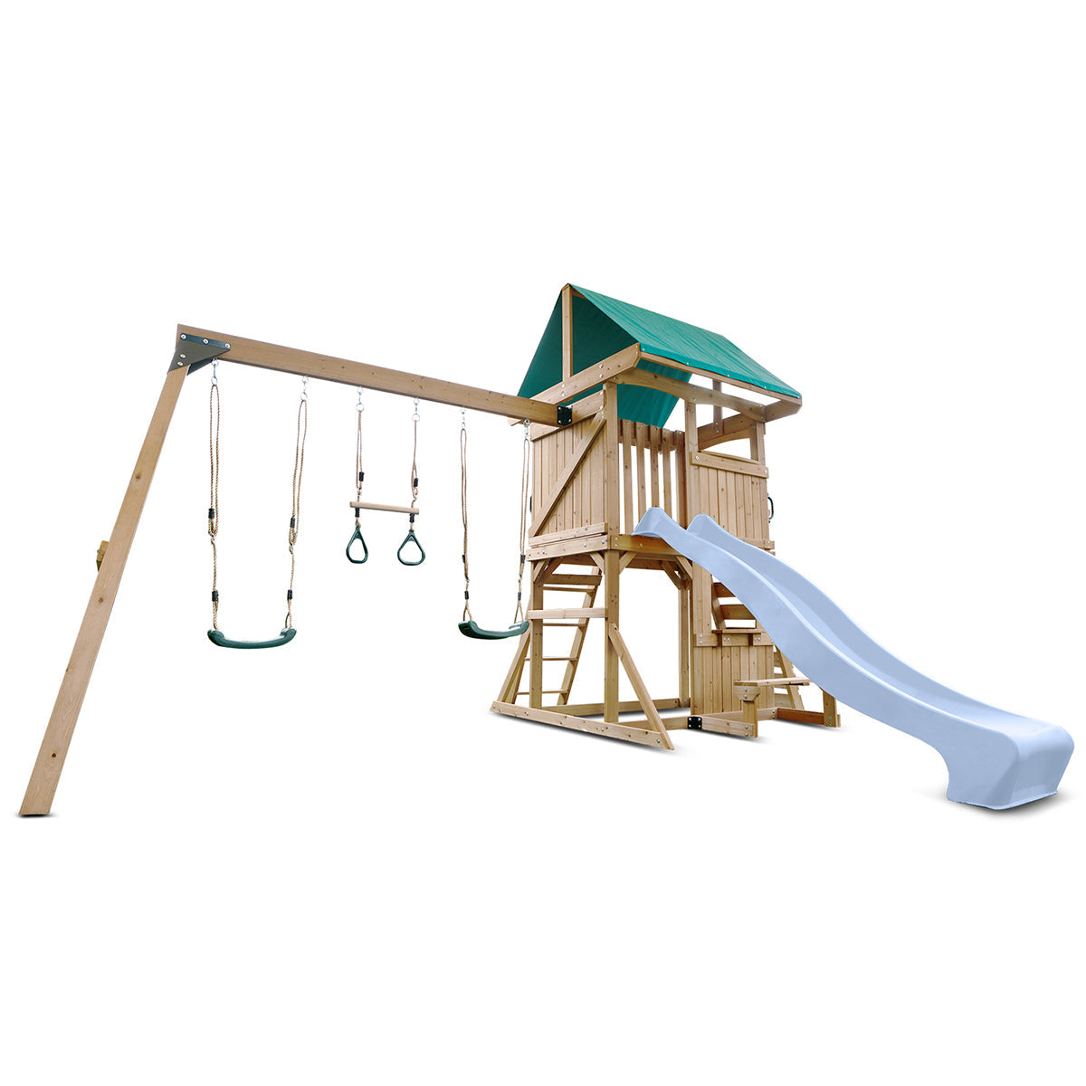 Lifespan Kids Carindale Swing Set & Play Centre with 2.2m Slide (Pastel Blue) Awezingly