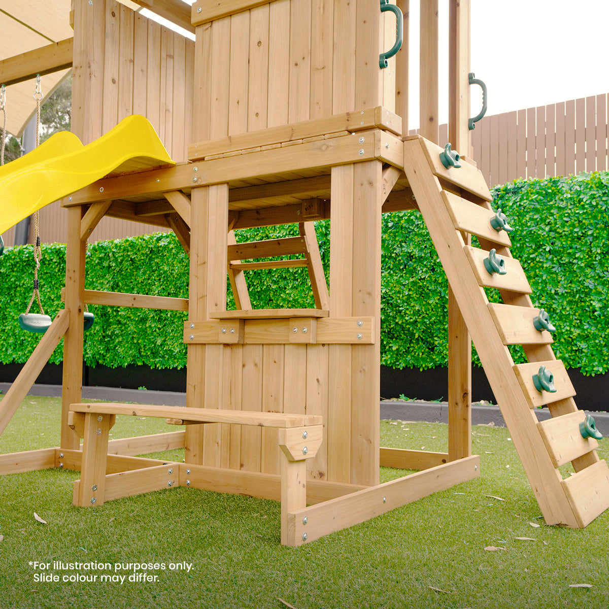 Lifespan Kids Carindale Swing Set & Play Centre with 2.2m Slide (White) Awezingly