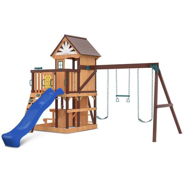 Lifespan Kids Coventry Swing Set & Play Centre with 2.2m Slide (Blue) Awezingly