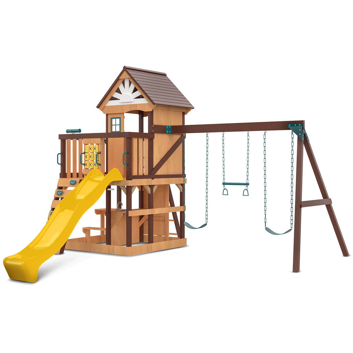 Lifespan Kids Coventry Swing Set & Play Centre with 2.2m Slide (Yellow) Awezingly