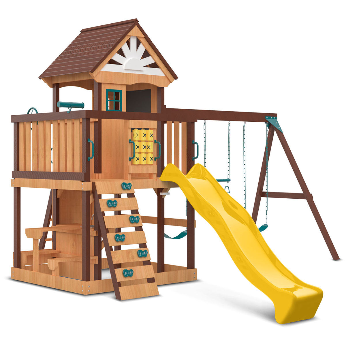 Lifespan Kids Coventry Swing Set & Play Centre with 2.2m Slide (Yellow) Awezingly