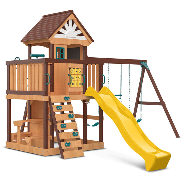 Lifespan Kids Coventry Swing Set & Play Centre with 2.2m Slide (Yellow) Awezingly