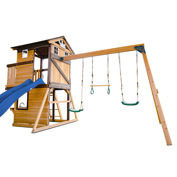 Lifespan Kids Darlington Swing Set & Play Centre with 2.2m Slide (Blue) Awezingly