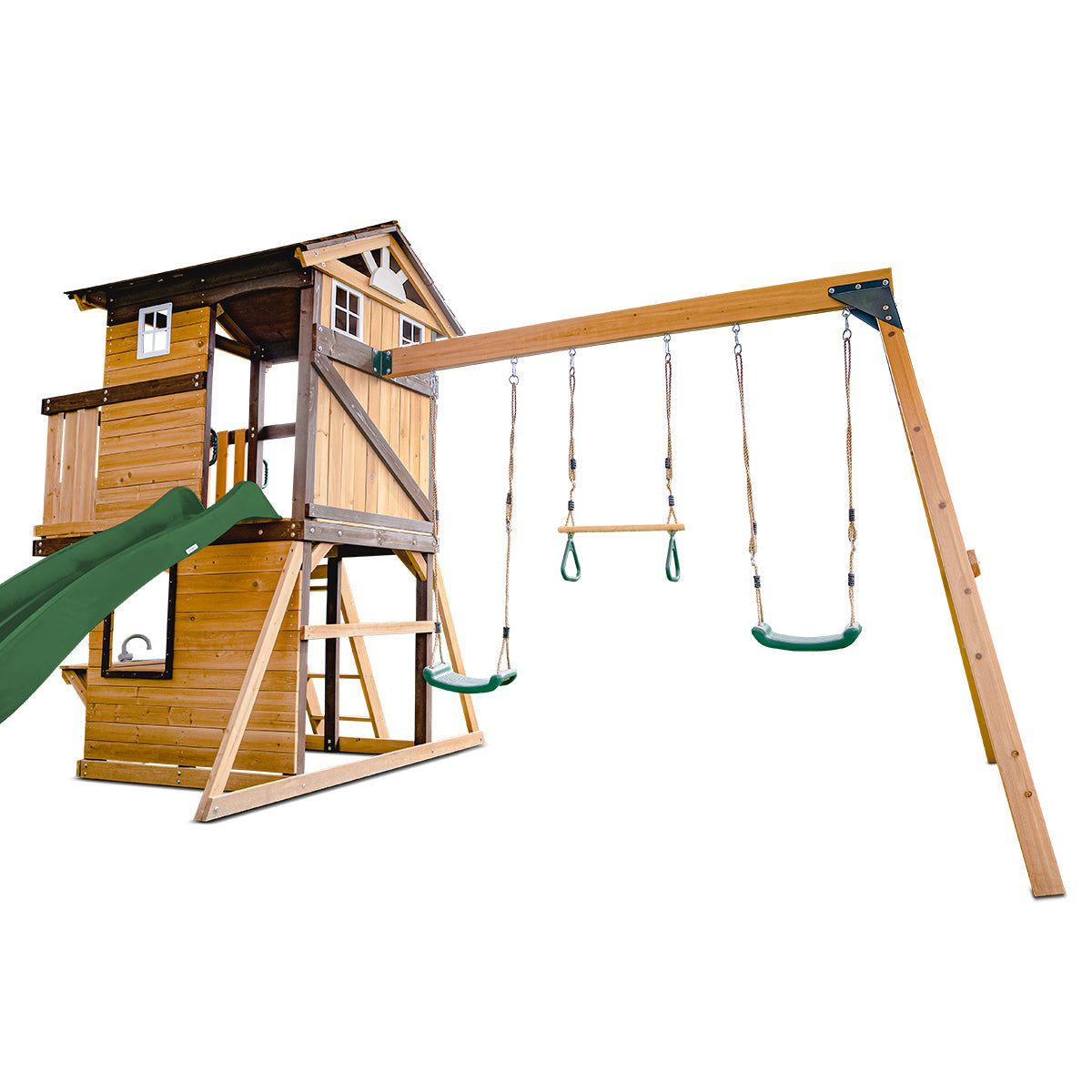 Lifespan Kids Darlington Swing Set & Play Centre with 2.2m Slide (Green) Awezingly