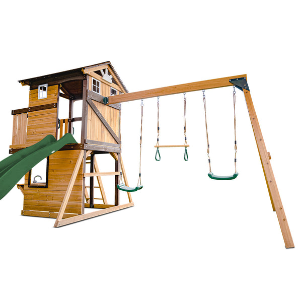 Lifespan Kids Darlington Swing Set & Play Centre with 2.2m Slide (Green) Awezingly