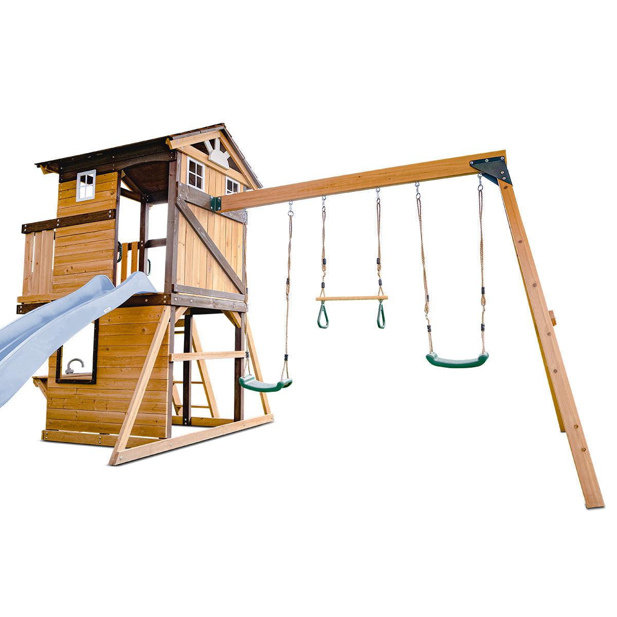Lifespan Kids Darlington Swing Set & Play Centre with 2.2m Slide (Pastel Blue) Awezingly
